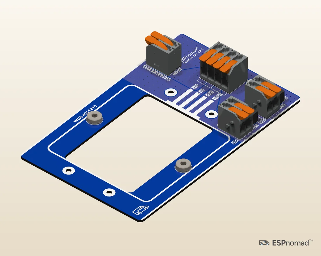 Solstice board, angled view render